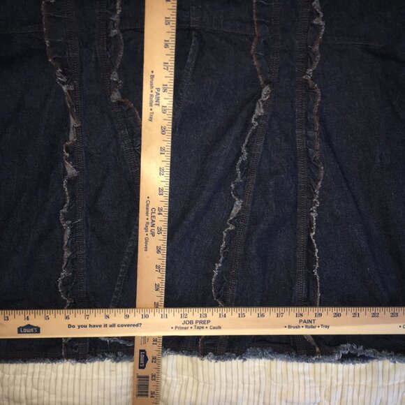 Vintage Marithe Francois Girbaud Blue Long A-Line Denim Skirt size 31 - Picture 3 of 13